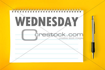 Wednesday Calendar Schedule Blank Page