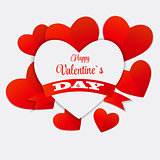 Happy Valentines Day Card. Vector Illustration