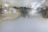 Texture of frosted glass. Abstract winter background.