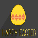 Flat vector easter egg with wishes on dark background