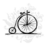 Bicycle retro, sketch for your design