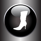 Women's winter boot flat icon