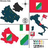 Map of Abruzzo, Italy