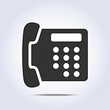 Phone retro icon in gray colors