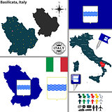 Map of Basilicata, Italy