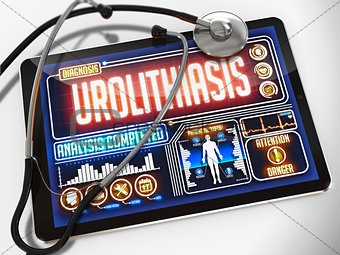 Urolithiasis on the Display of Medical Tablet.