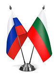 Russia and Bulgaria  - Miniature Flags.