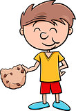 boy with cookie cartoon