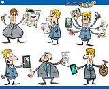 businessmen cartoon set