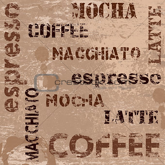 Typographic coffee poster