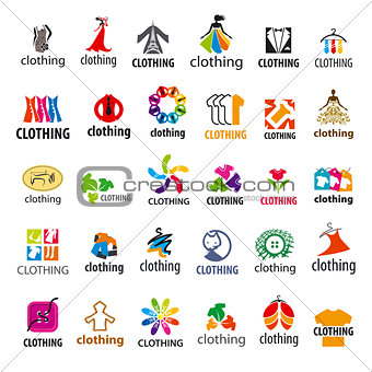 large set of vector logos clothing