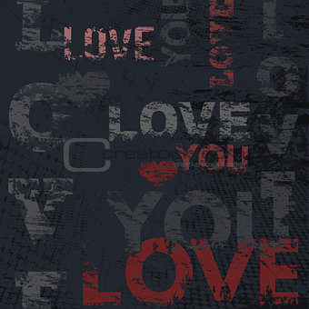 Typographic love poster design