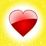 Valentine loveheart starburst background