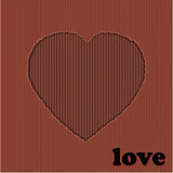 Valentine red heart cardboard cut out