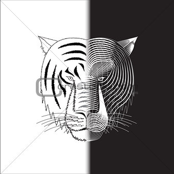 Tiger half wire face