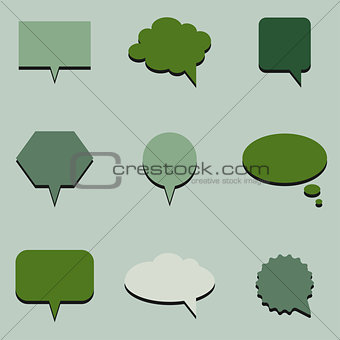 Green communication bubbles