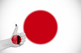 Flag of Japan on hand