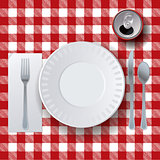 Picnic Casual Dining Placesetting Illustration