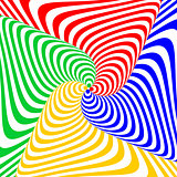 Design colorful swirl movement illusion background