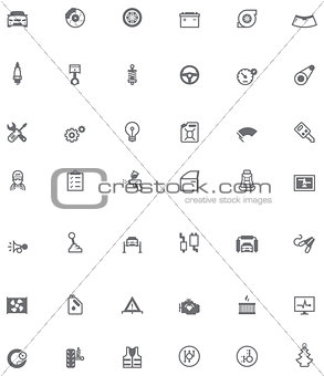 Vector car service related icons