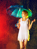 Girl Under Rain