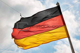 german flag in wind