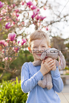 kid at easter time