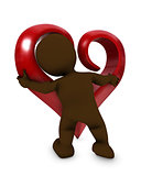 Morph man with heart
