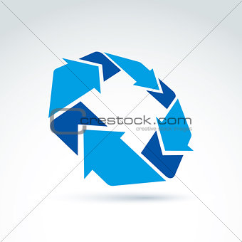 Vector abstract 3D  icon, abstract symbol, design element.
