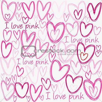 I love pink background with hearts