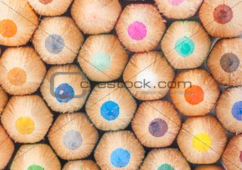 a wall of colorful pencils, texture