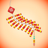 flat style chinese new year firecrackers