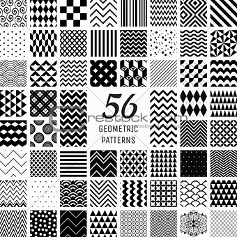 56 Vector Geometric Seamless Patterns