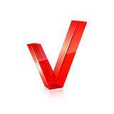 red checkmark. Vector