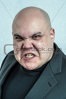 Angry man portrait
