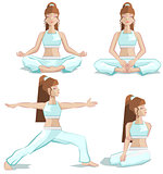 Set girl yoga pose