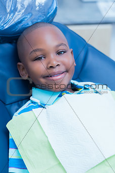Portrait of boy waiting for dental exam