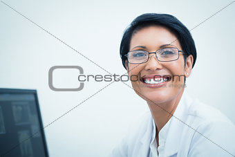 Smiling female dentist