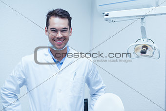 Portrait of smiling male dentist
