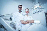 Portrait of smiling dentists