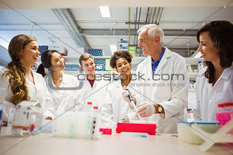 Students watching lecturer in the lab