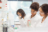 Science students working in the laboratory