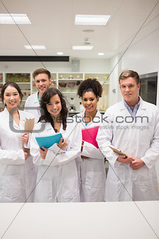 Medical students smiling at camera