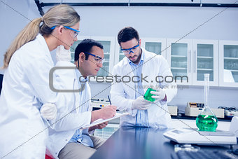 Science students working together in the lab