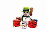 Snowman and gifts