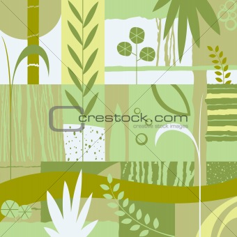 decorative design with plants