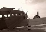 Vintage military airplane