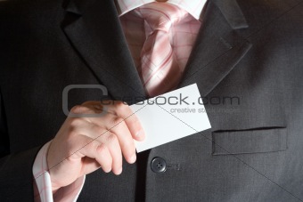 Businessman with Card