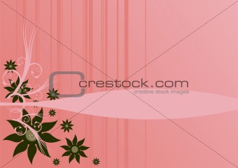 Flowers over pink background