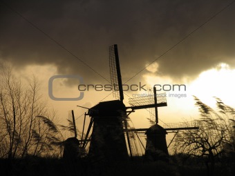 Dutch windmills in Kinderdijk 2